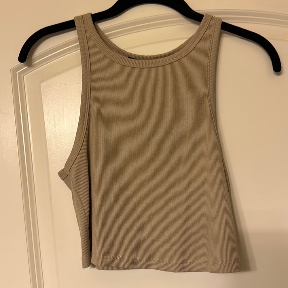 Beige Crop Top